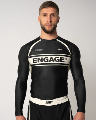 Engage INVICTA Long Sleeve Rash Guard - Black