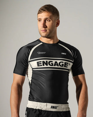 Engage INVICTA Short Sleeve Rashguard - Black